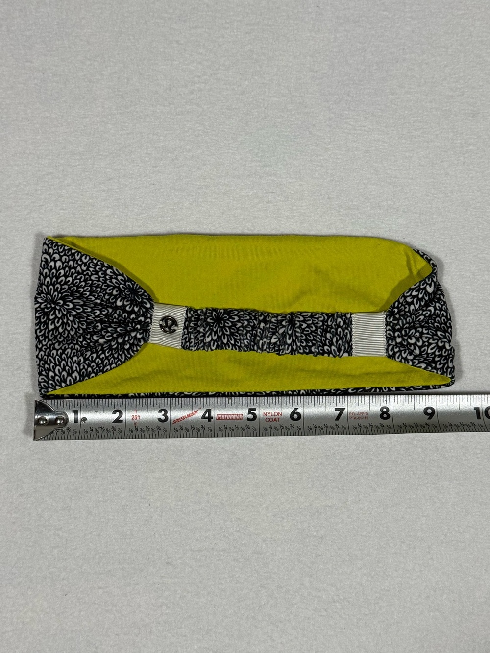 Lululemon Bang Buster Reversible Headband Black And White Print Citron Yoga - Picture 4 of 5